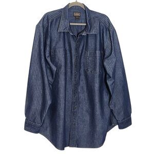 Schmidt Workwear Denim Button Down Shirt Size 2XT Men's Denim Shirt
